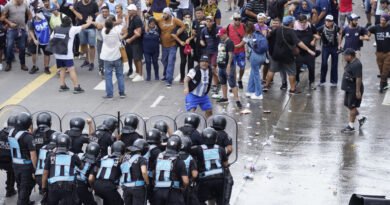 represión en los cortes contra milei